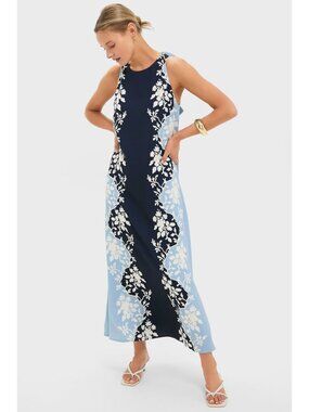 Tuckernuck Portia Dress in Blue Fog New Womens Maxi Long Gown